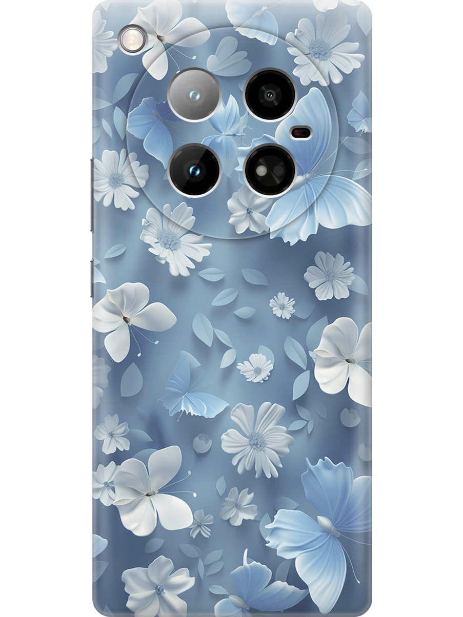 

Силиконовый чехол на Infinix Zero 40 4G с принтом "Голубые бабочки", Прозрачный;белый;голубой, 786722323