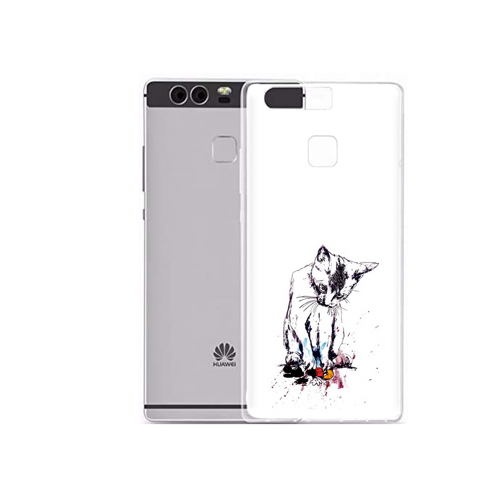 

Чехол MyPads Tocco для Huawei P9 Plus кот и микки (PT31455.54.399), Прозрачный, Tocco