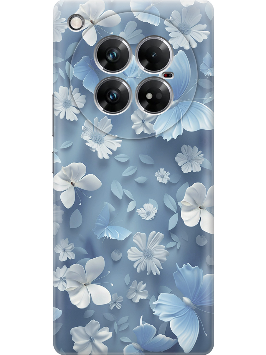 

Силиконовый чехол на Infinix Zero 40 5G с принтом "Голубые бабочки", Прозрачный;белый;голубой, 786721123