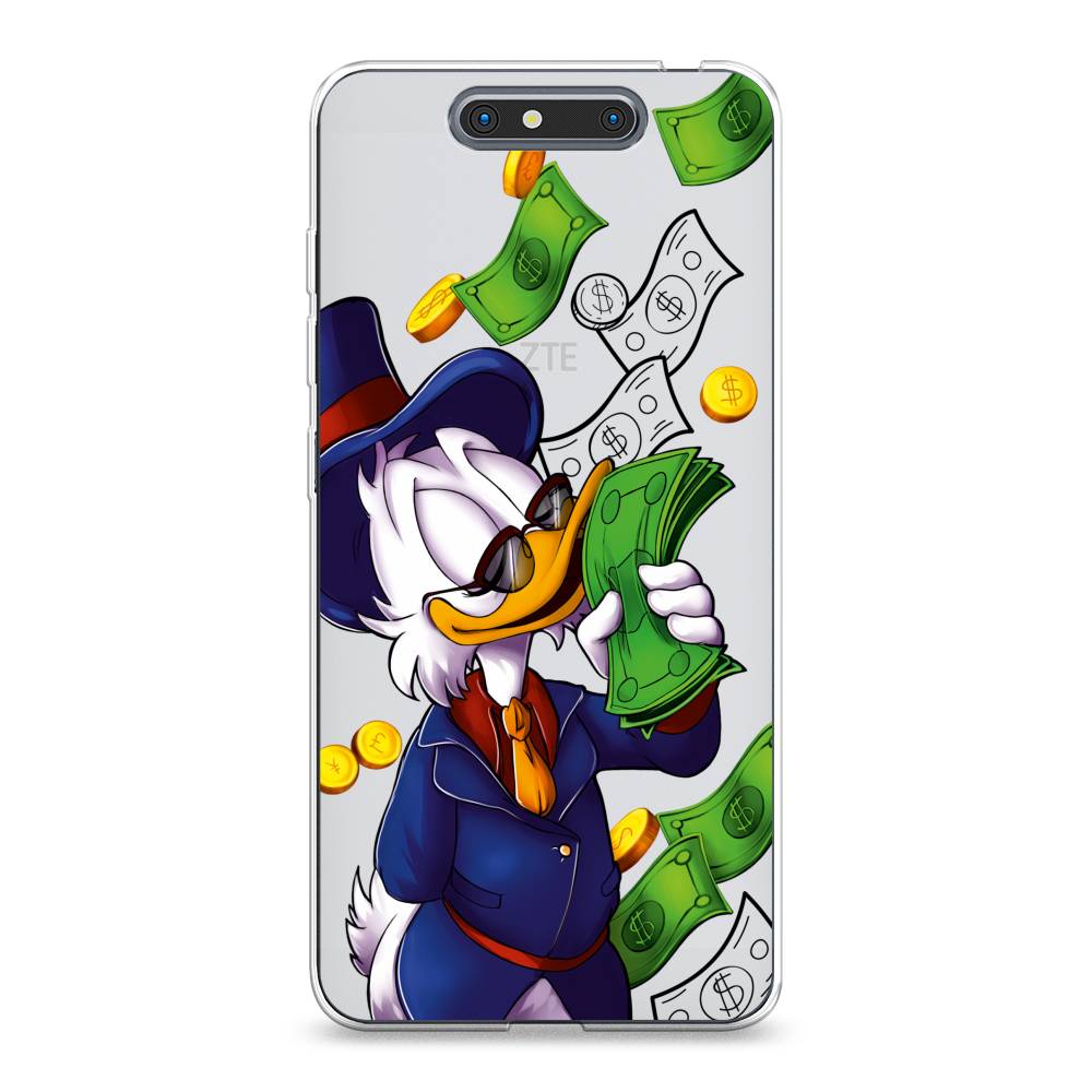 

Чехол на ZTE Blade V8 "Scrooge McDuck with Money", Синий;зеленый;белый, 131250-6