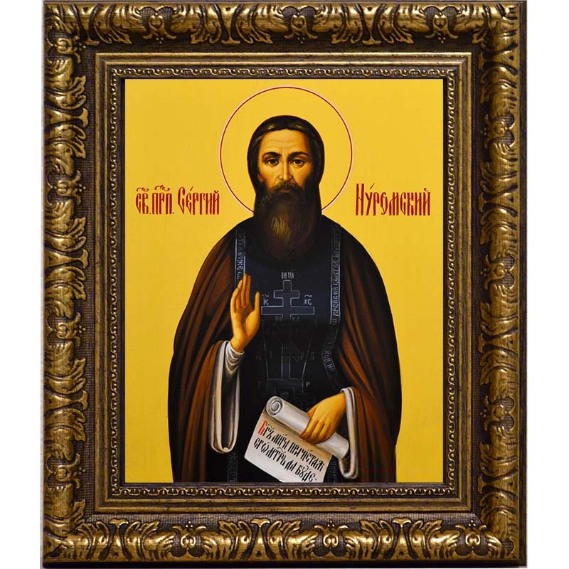 

Сергий Обнорский, Нуромский, Вологодский преподобный. Икона на холсте.