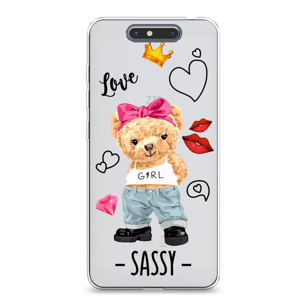 

Чехол на ZTE Blade V8 "Sugar Mommy", Голубой;белый;розовый, 131250-6