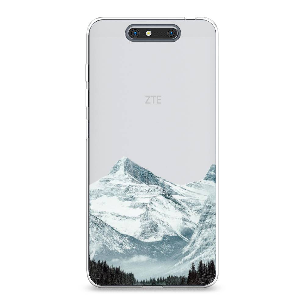 

Чехол на ZTE Blade V8 "Горы арт 1", Белый;зеленый, 131250-2