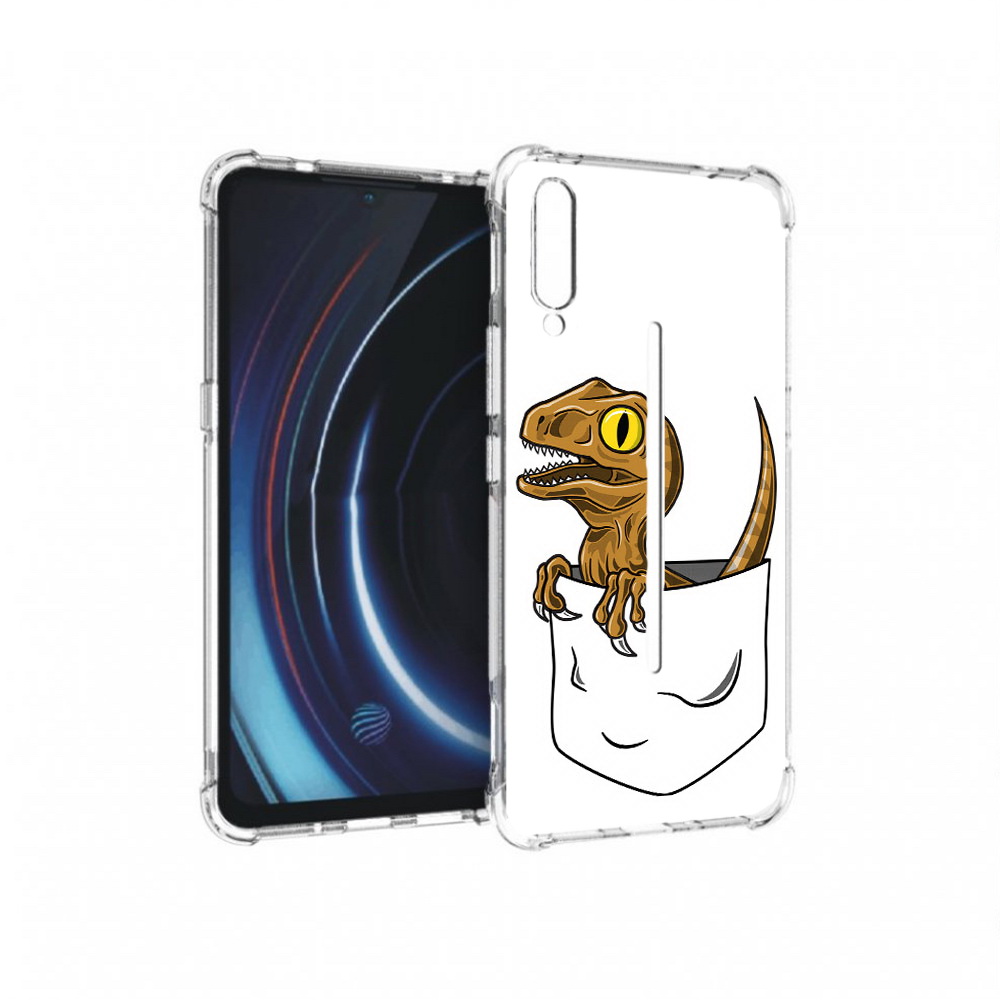 

Чехол MyPads Tocco для Vivo iQOO динозавр в кармане (PT226955.389.327), Прозрачный, Tocco