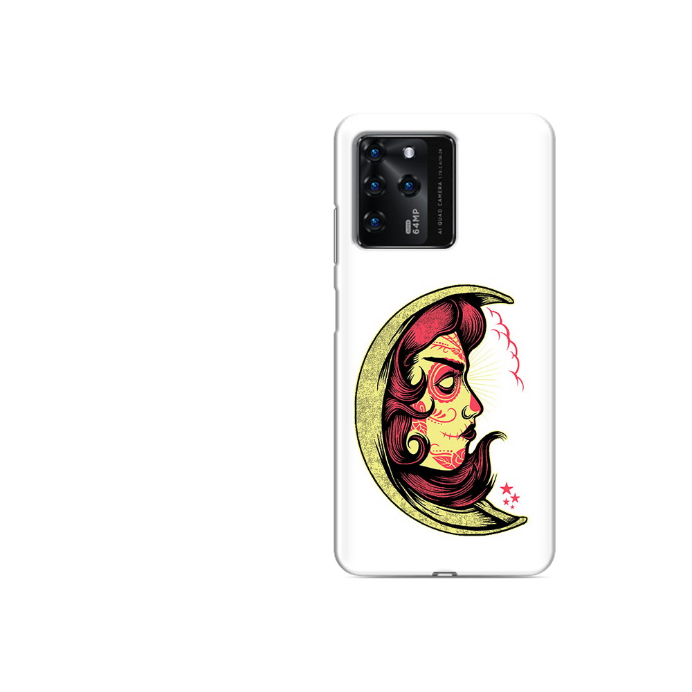 Чехол MyPads Tocco для ZTE V30 желтый полумесяц с лицом девушки (PT226947.476.346)