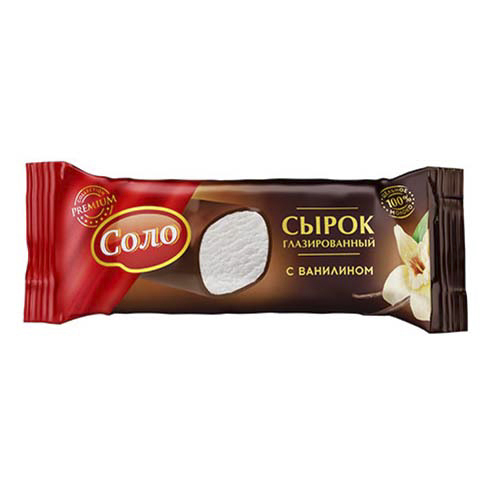 

Творожный сырок Соло глазированный с ванилином бзмж 40 г