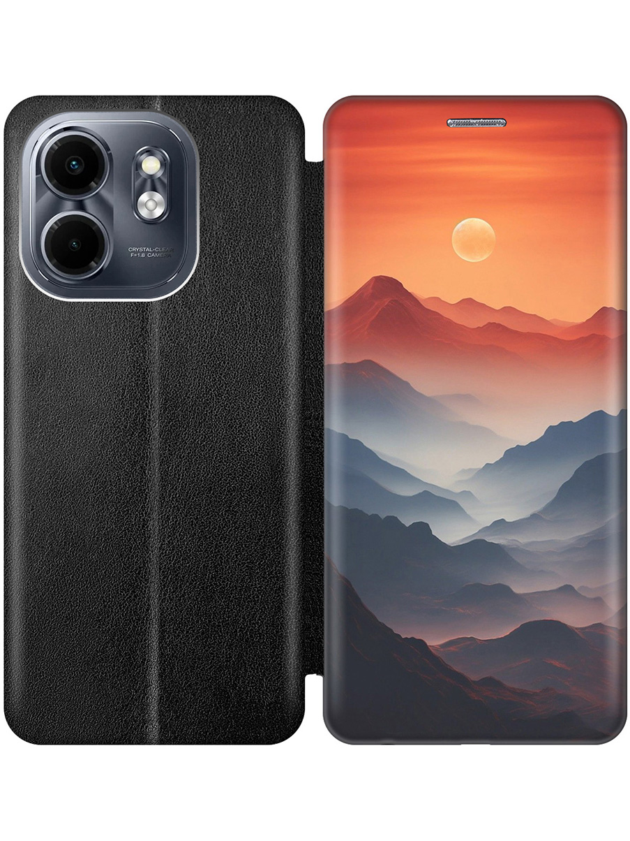 

Чехол-книжка на Infinix Hot 50i / Smart 9 с принтом "Луна над горами" черный, Черный;оранжевый, 786719341