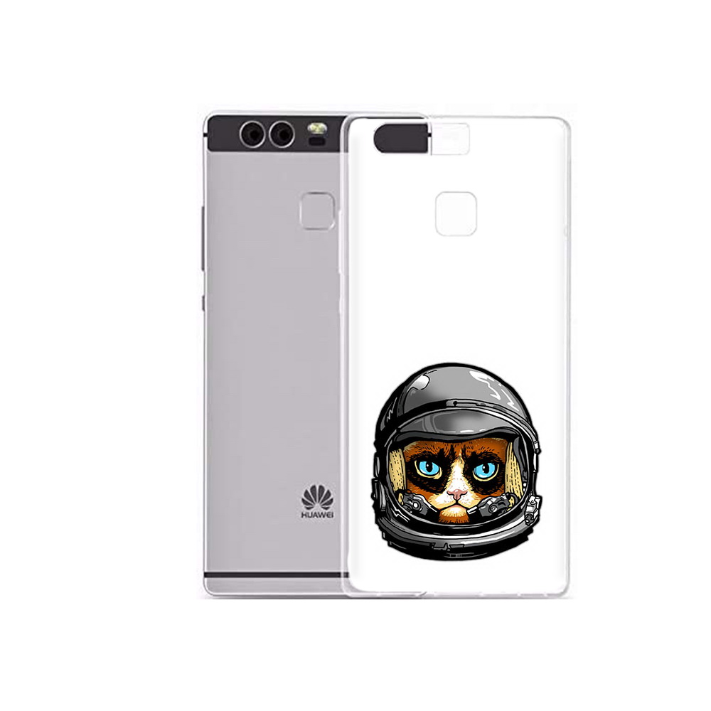 

Чехол MyPads Tocco для Huawei P9 Plus кот космонавт (PT31455.54.400), Прозрачный, Tocco