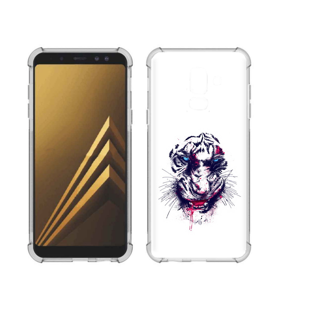 

Чехол MyPads Tocco для Samsung Galaxy A6+ (2018) безумный тигр (PT111520.594.228), Прозрачный, Tocco