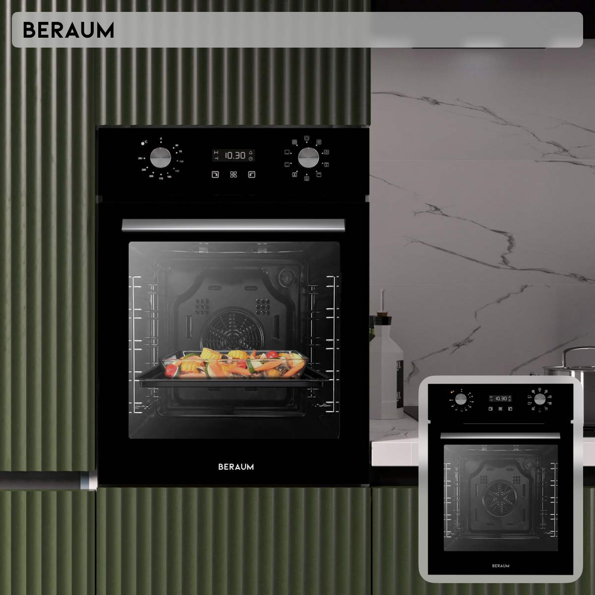 

Встраиваемый электрический духовой шкаф BERAUM OE-45D5009102B черный, OE-45D5009102B