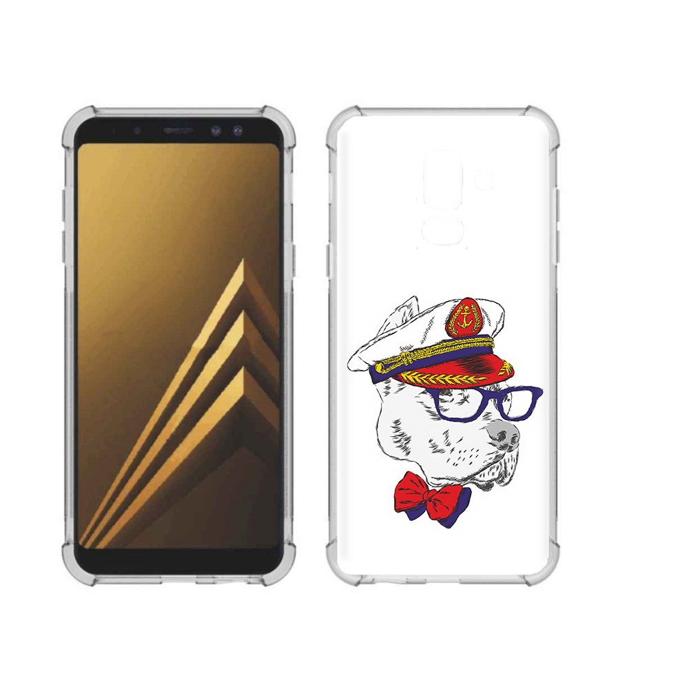 

Чехол MyPads Tocco для Samsung Galaxy A6+ (2018) бульдог (PT111520.594.251), Прозрачный, Tocco