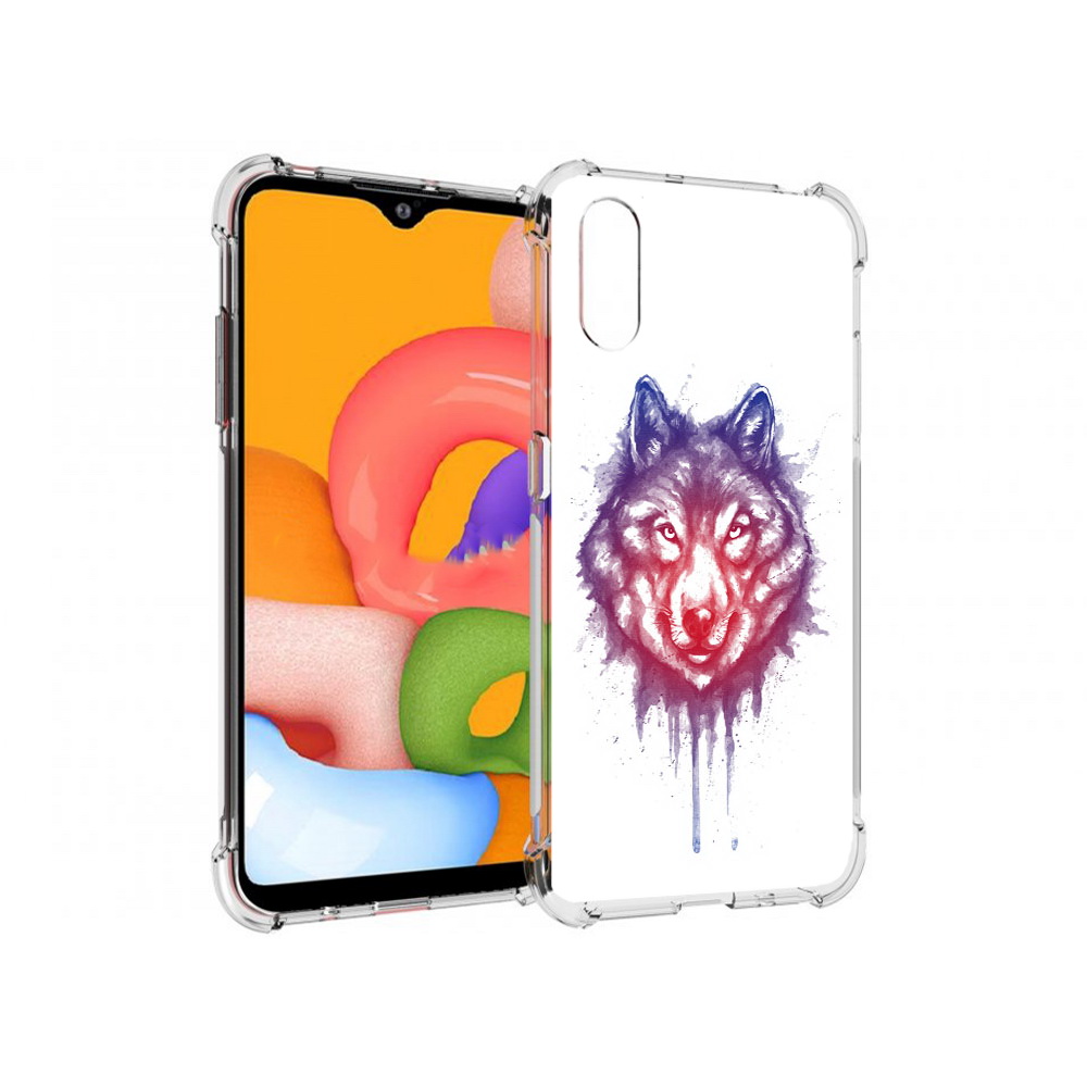 

Чехол MyPads Tocco для Samsung Galaxy A01 пушистый волк (PT144711.509.561), Прозрачный, Tocco