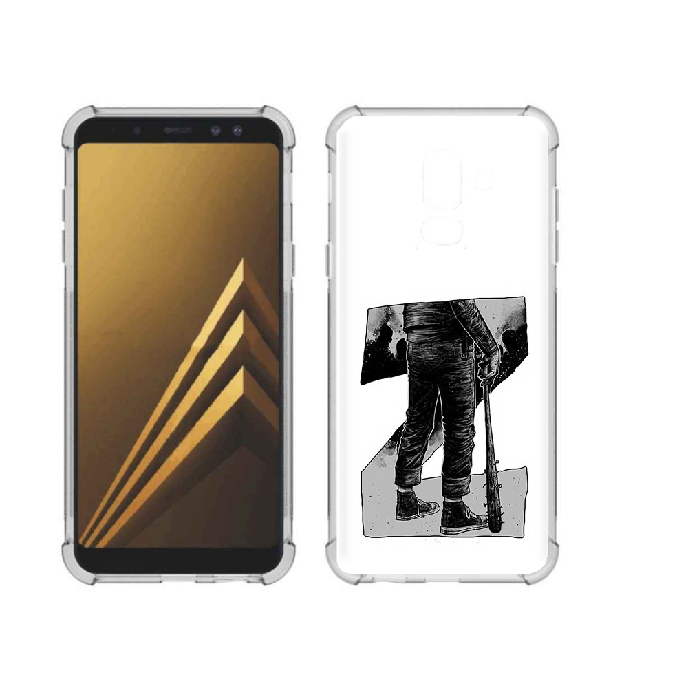 

Чехол MyPads Tocco для Samsung Galaxy A6+ (2018) воин черно белый (PT111520.594.265), Tocco