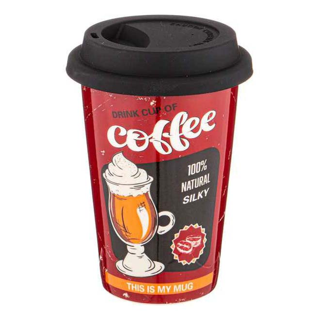 

Кружка Lefard Funny Friends Coffeemania Drink cup of coffee с крышкой 400 мл