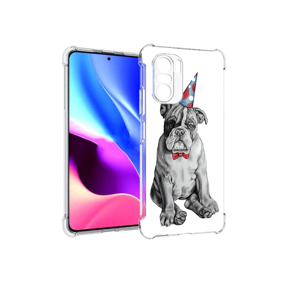 

Чехол MyPads Tocco для Xiaomi Redmi K40 праздничный щенок (PT158239.260.554), Прозрачный, Tocco