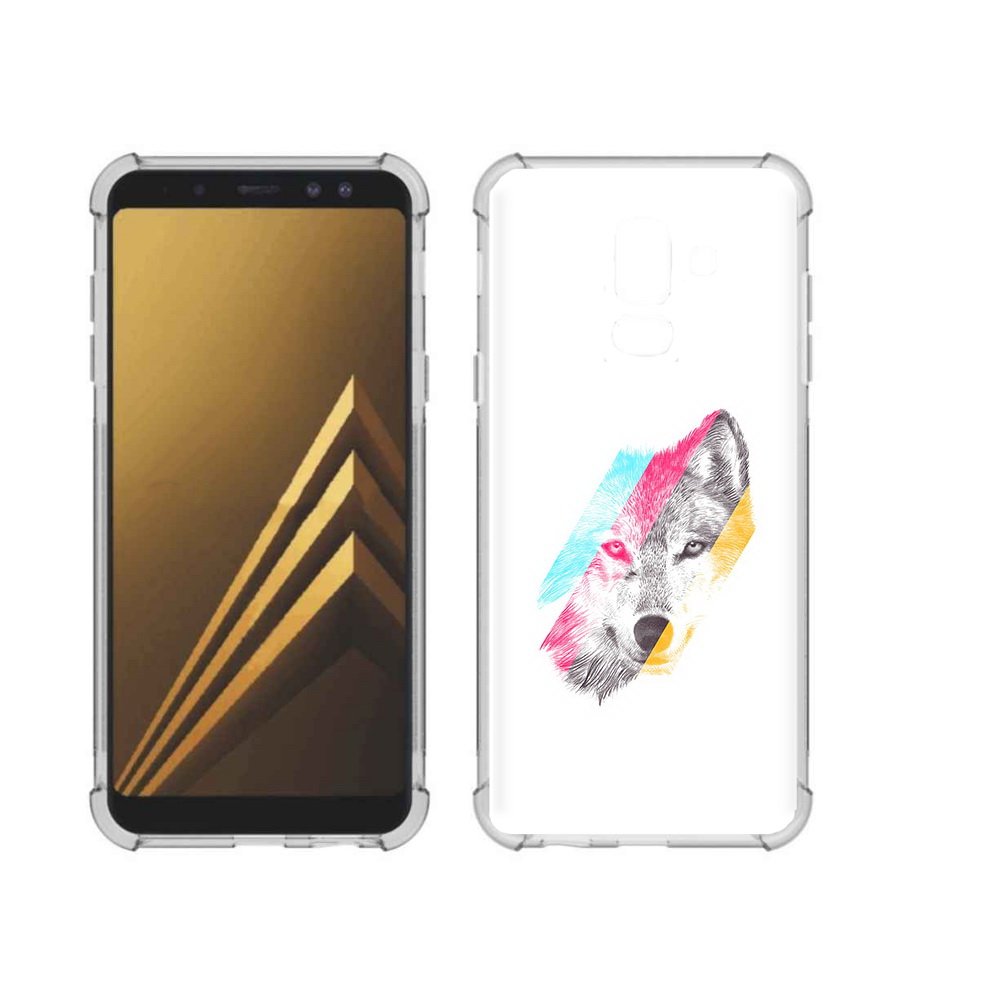 

Чехол MyPads Tocco для Samsung Galaxy A6+ (2018) волк градиент (PT111520.594.268), Прозрачный, Tocco