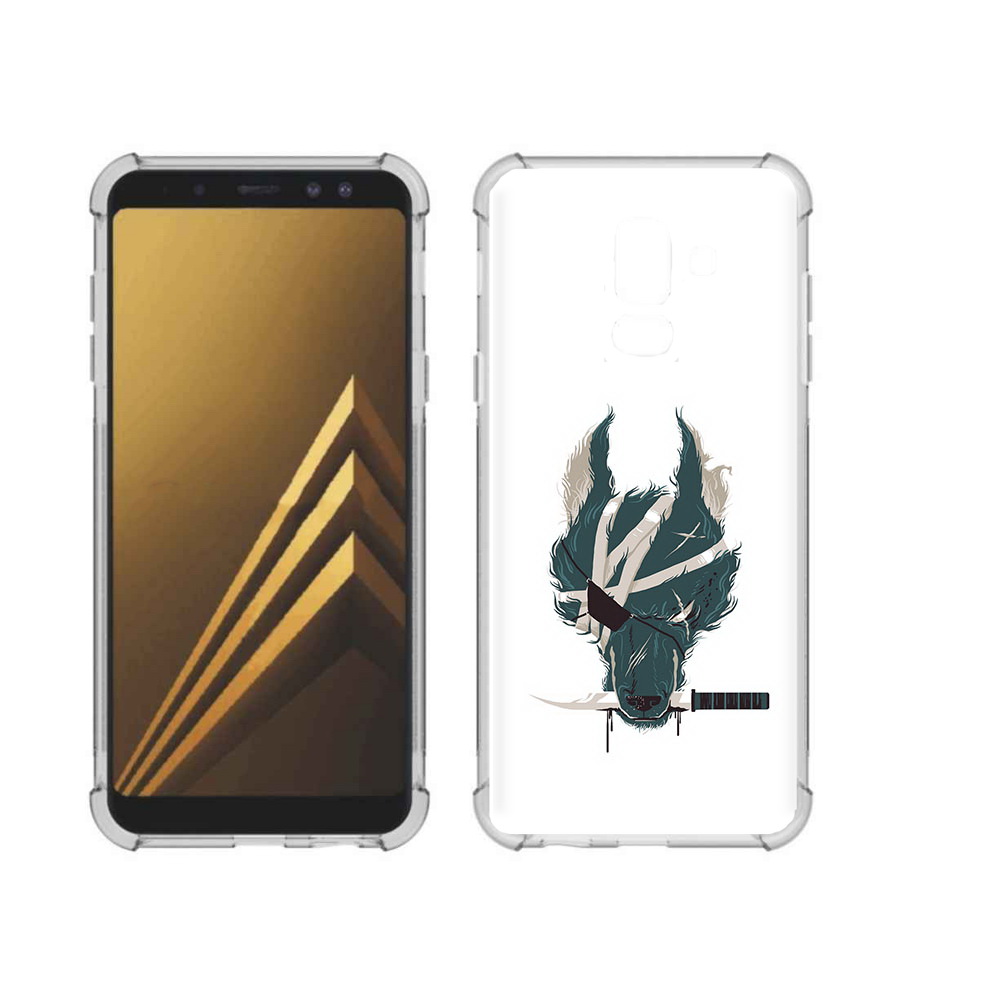 

Чехол MyPads Tocco для Samsung Galaxy A6+ (2018) волк-разбойник (PT111520.594.271), Прозрачный, Tocco