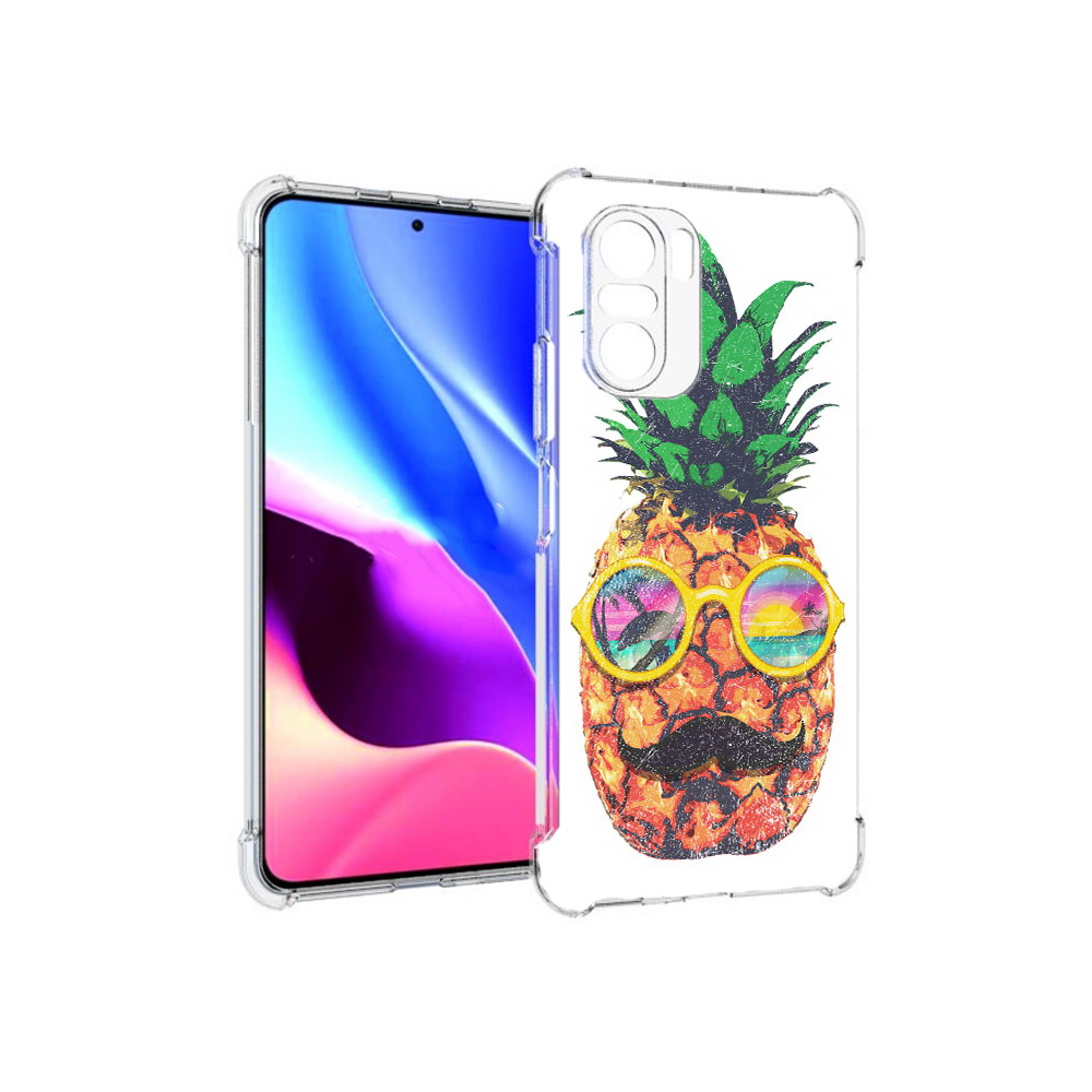 

Чехол MyPads Tocco для Xiaomi Redmi K40 прикольный ананас с лицом (PT158239.260.556), Прозрачный, Tocco