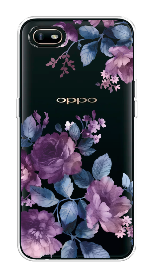 

Чехол на Oppo A1k "Purple Blossoms", Синий;фиолетовый, 252150-1