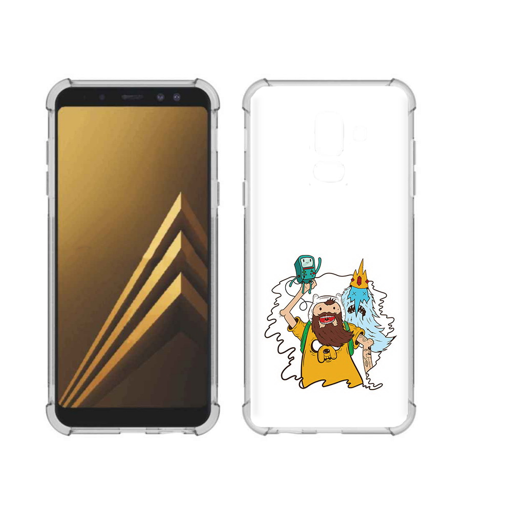 

Чехол MyPads Tocco для Samsung Galaxy A6+ (2018) время приключений старый Финн, Прозрачный, Tocco
