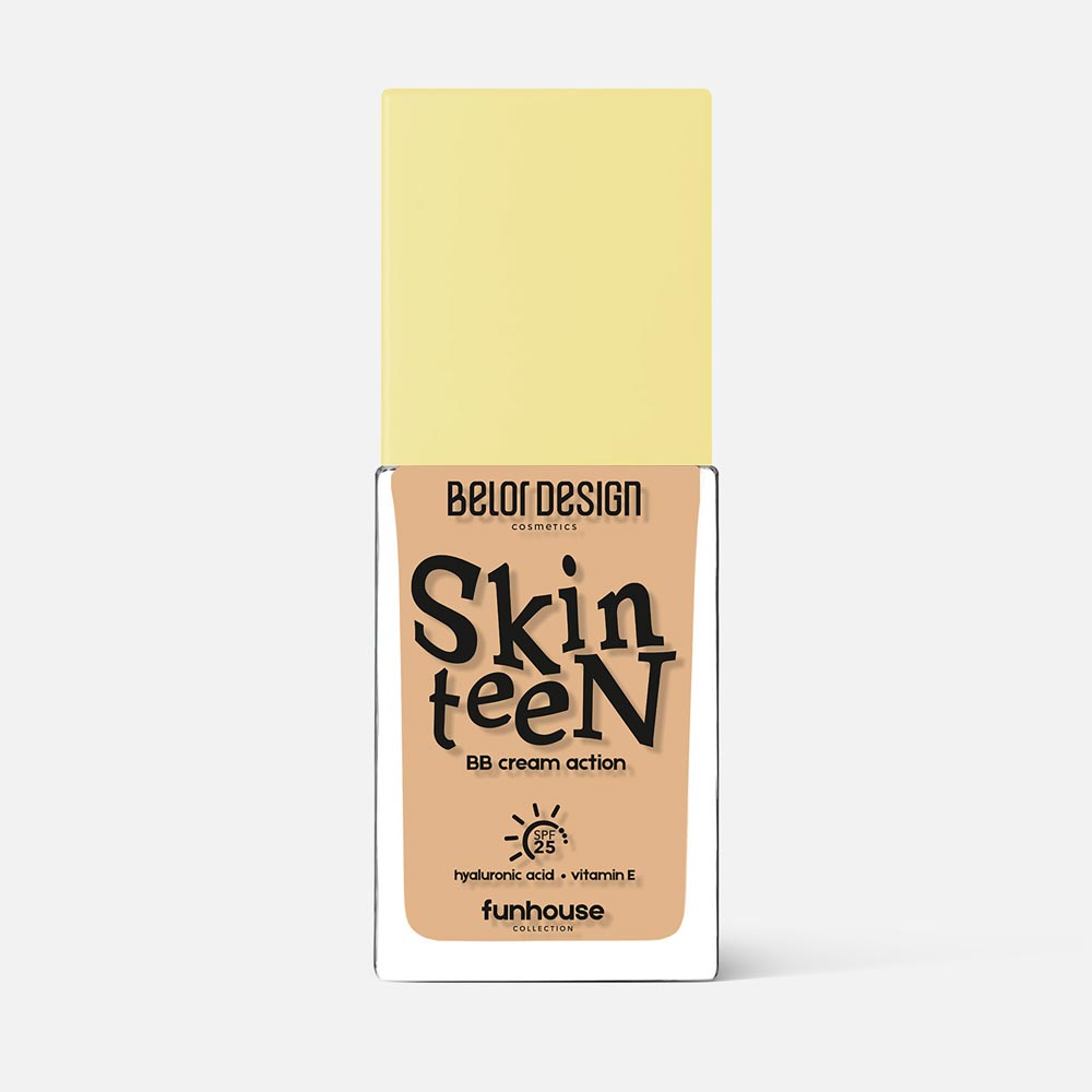 Тональный крем для лица Belor Design BB Funhouse Skin Teen, №51 Medium, 25 г aravia крем тональный увлажняющий тон 12 perfect skin nude 50 мл