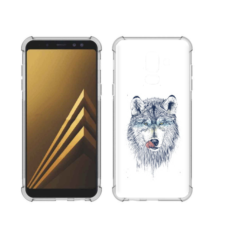 

Чехол MyPads Tocco для Samsung Galaxy A6+ (2018) голодгый волк (PT111520.594.292), Прозрачный, Tocco
