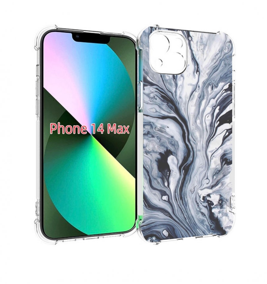 

Чехол MyPads серая краска для iPhone 14 Plus (6.7), Прозрачный, Tocco