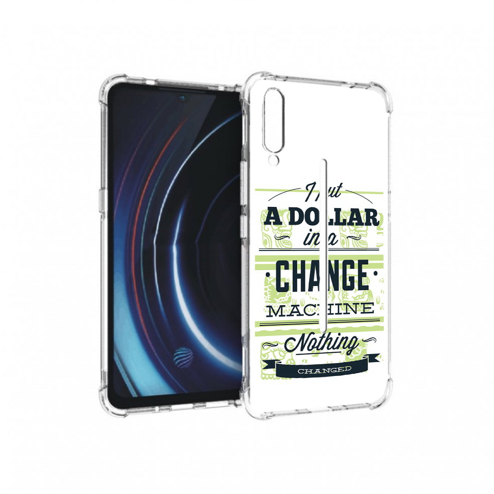 

Чехол MyPads Tocco для Vivo iQOO доллар надпись (PT226955.389.336), Прозрачный, Tocco