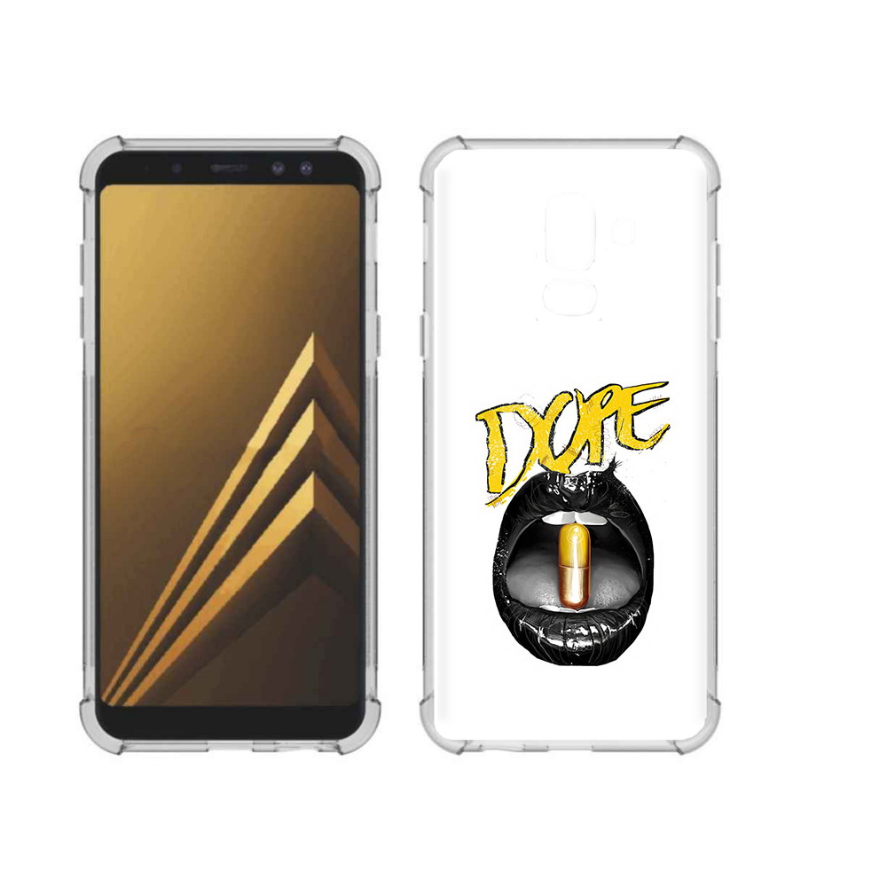 

Чехол MyPads Tocco для Samsung Galaxy A6+ (2018) губы (PT111520.594.303), Прозрачный, Tocco