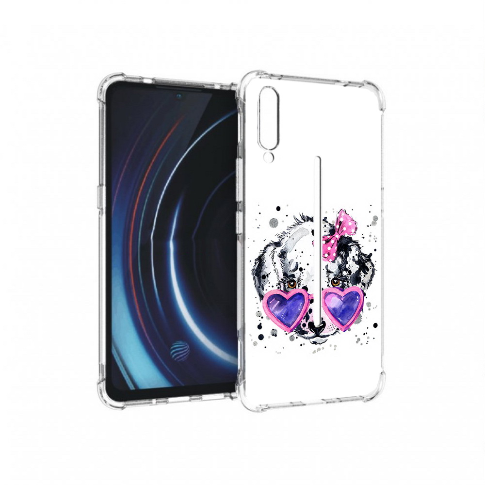

Чехол MyPads Tocco для Vivo iQOO долматинец в очках (PT226955.389.337), Прозрачный, Tocco