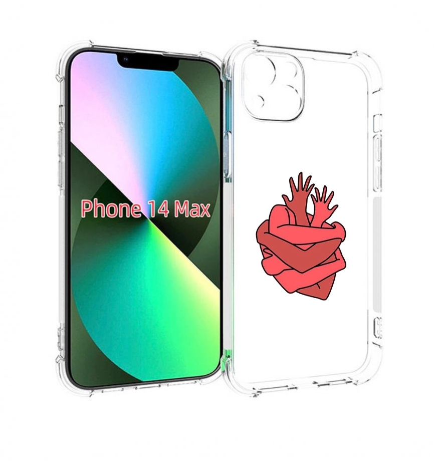 

Чехол MyPads сердце из ручек для iPhone 14 Plus (6.7), Прозрачный, Tocco