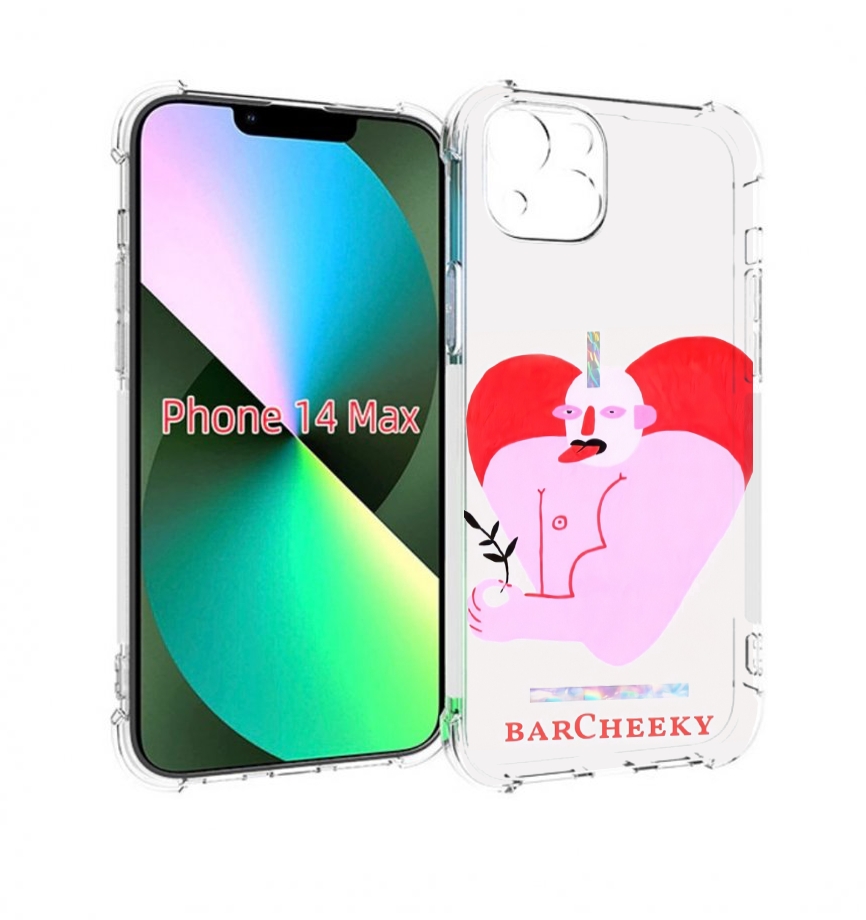 

Чехол MyPads силач в сердце женский для iPhone 14 Plus (6.7), Прозрачный, Tocco