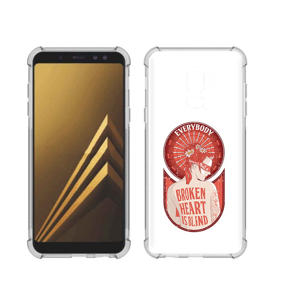 

Чехол MyPads Tocco для Samsung Galaxy A6+ (2018) девушка разбитое сердце, Прозрачный, Tocco