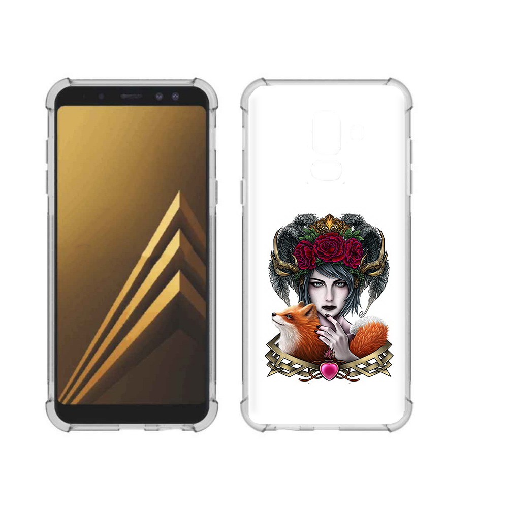 

Чехол MyPads Tocco для Samsung Galaxy A6+ (2018) девушка с лисой (PT111520.594.314), Прозрачный, Tocco