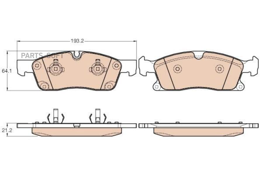 Колодки Передние Jeep Grand Cherokee Iv 2010->/Mb Gl(X166)/Ml(W166) Zf Russia Gdb1946 Zfr