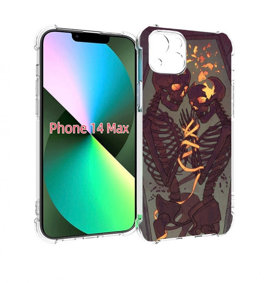 

Чехол MyPads скелеты в гробу для iPhone 14 Plus (6.7), Прозрачный, Tocco