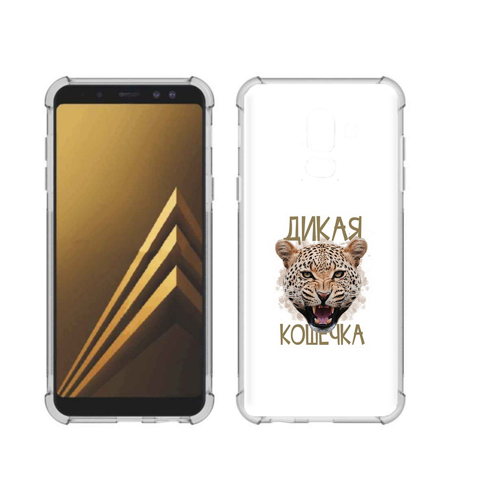 

Чехол MyPads Tocco для Samsung Galaxy A6+ (2018) дикая кошечка (PT111520.594.324), Прозрачный, Tocco