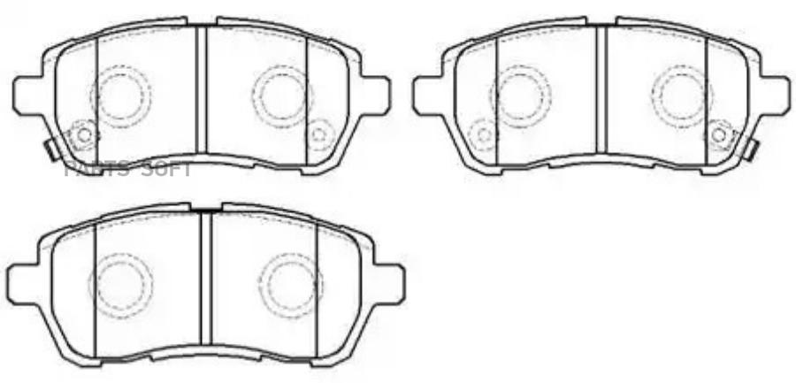 

Колодки тормозные дисковые MAZDA: 2 07-, 2 седан 07- \ DAIHATSU: MATERIA 06- HSB HP9782