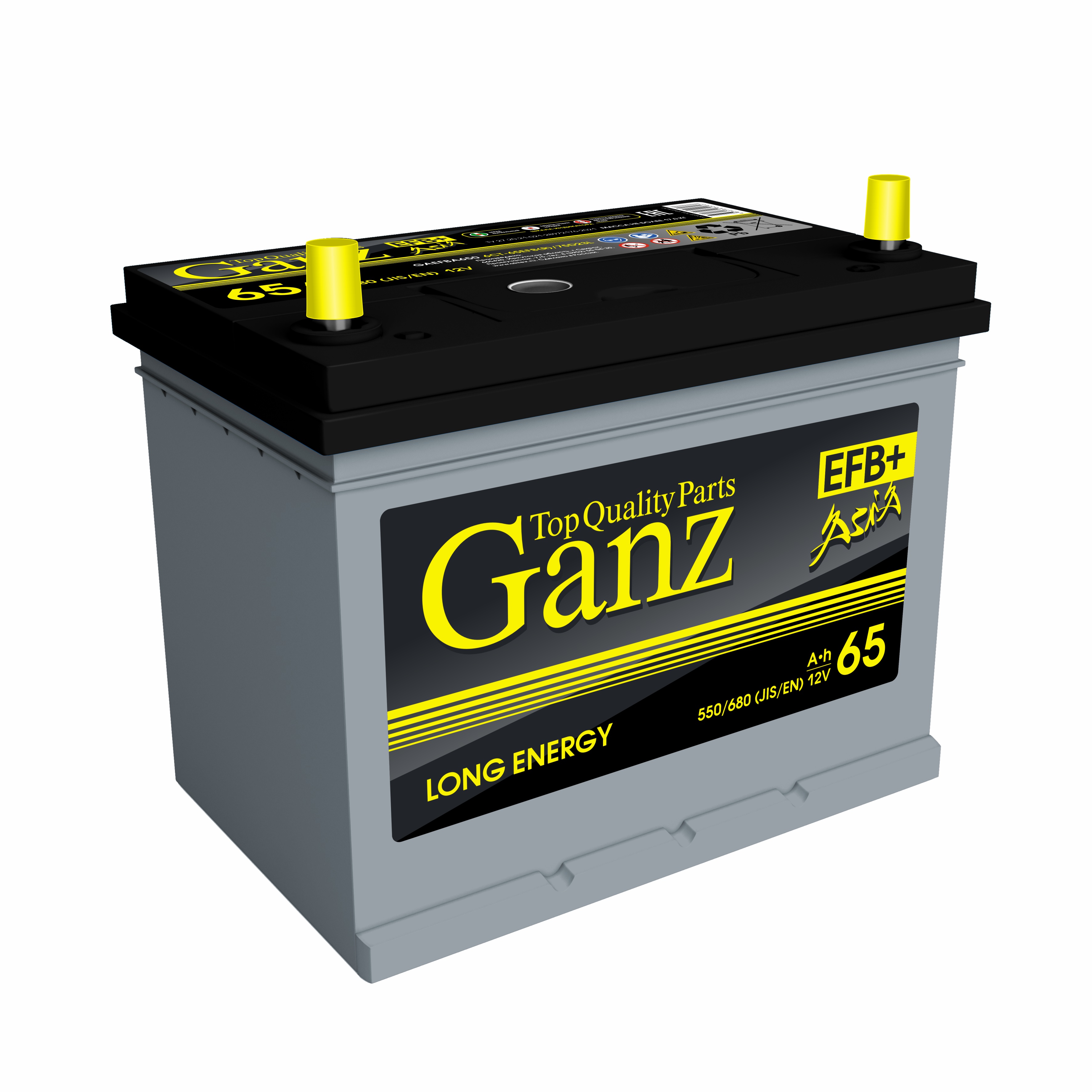 

Аккумулятор GANZ ASIA EFB 65 А/ч ОБР 232x175x225 EN550