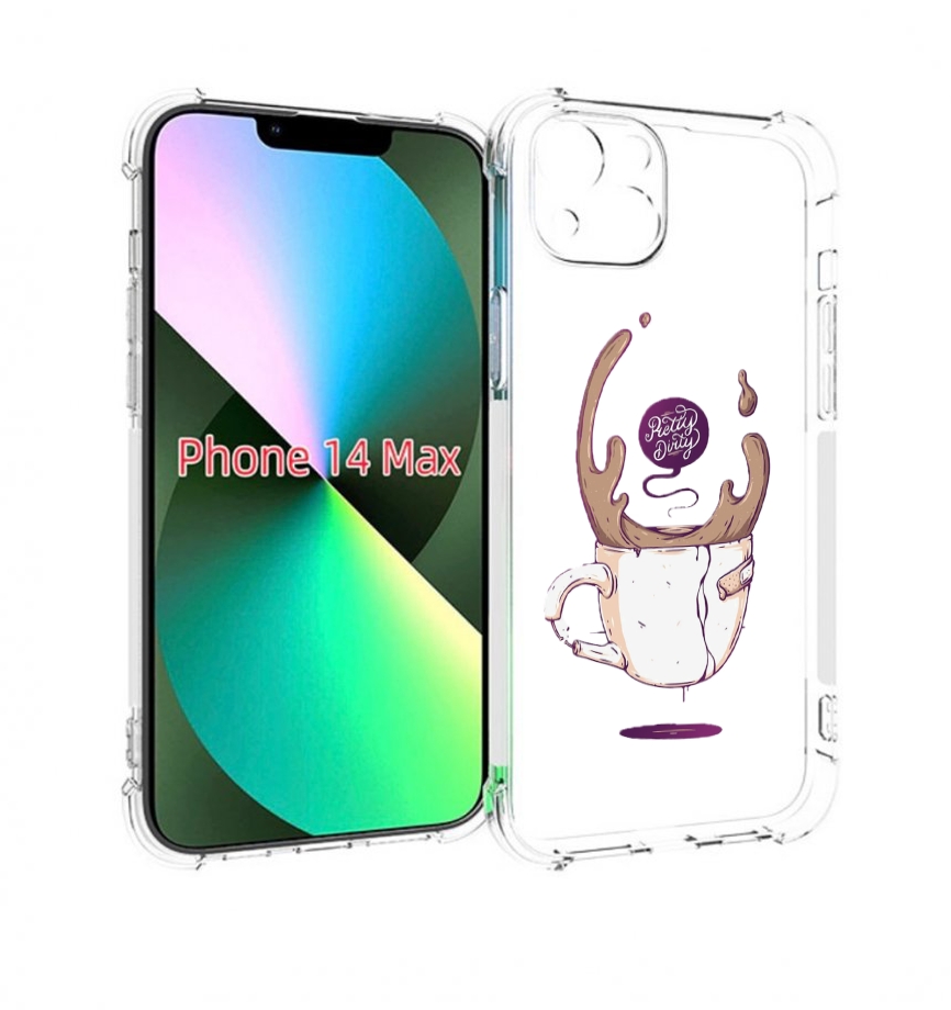

Чехол MyPads сломанный стаканчик для iPhone 14 Plus (6.7), Прозрачный, Tocco
