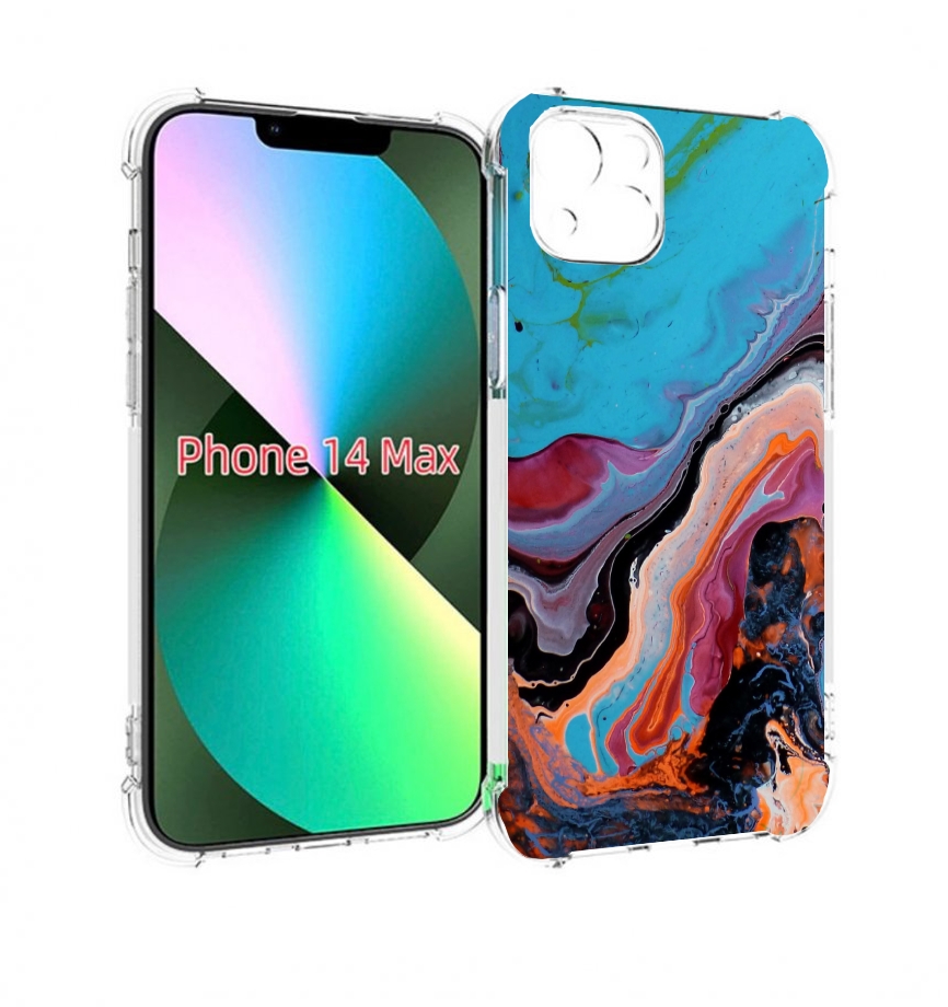 

Чехол MyPads смешанные краски для iPhone 14 Plus (6.7), Прозрачный, Tocco