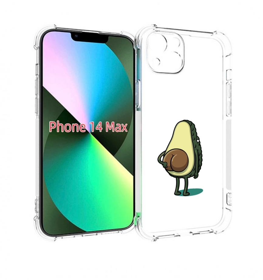 

Чехол MyPads смешной авокадо сзади для iPhone 14 Plus (6.7), Прозрачный, Tocco