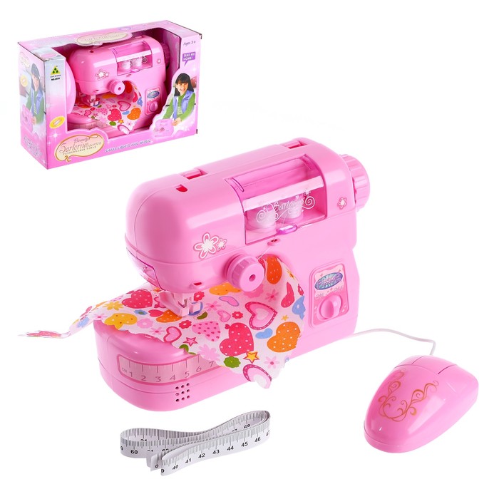 Бытовая техника швейная машина «Для принцессы», лапка двигается бытовая техника стиральная машина световые и звуковые эффекты розовый happy valley