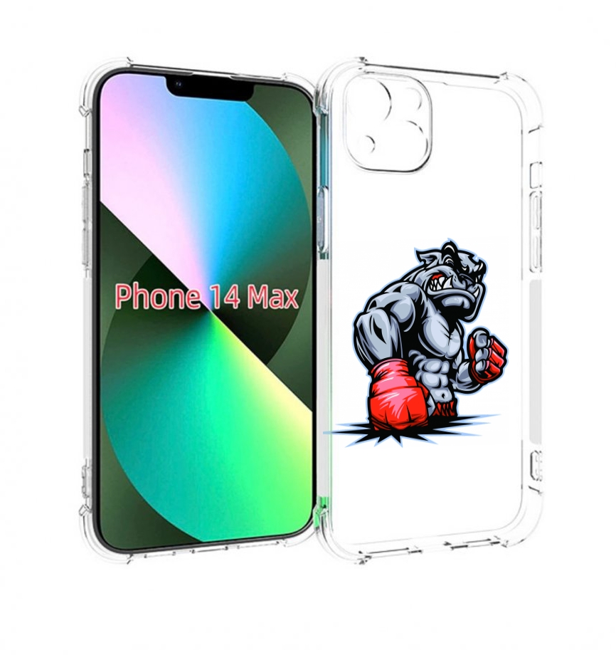 

Чехол MyPads собака-боксер для iPhone 14 Plus (6.7), Прозрачный, Tocco