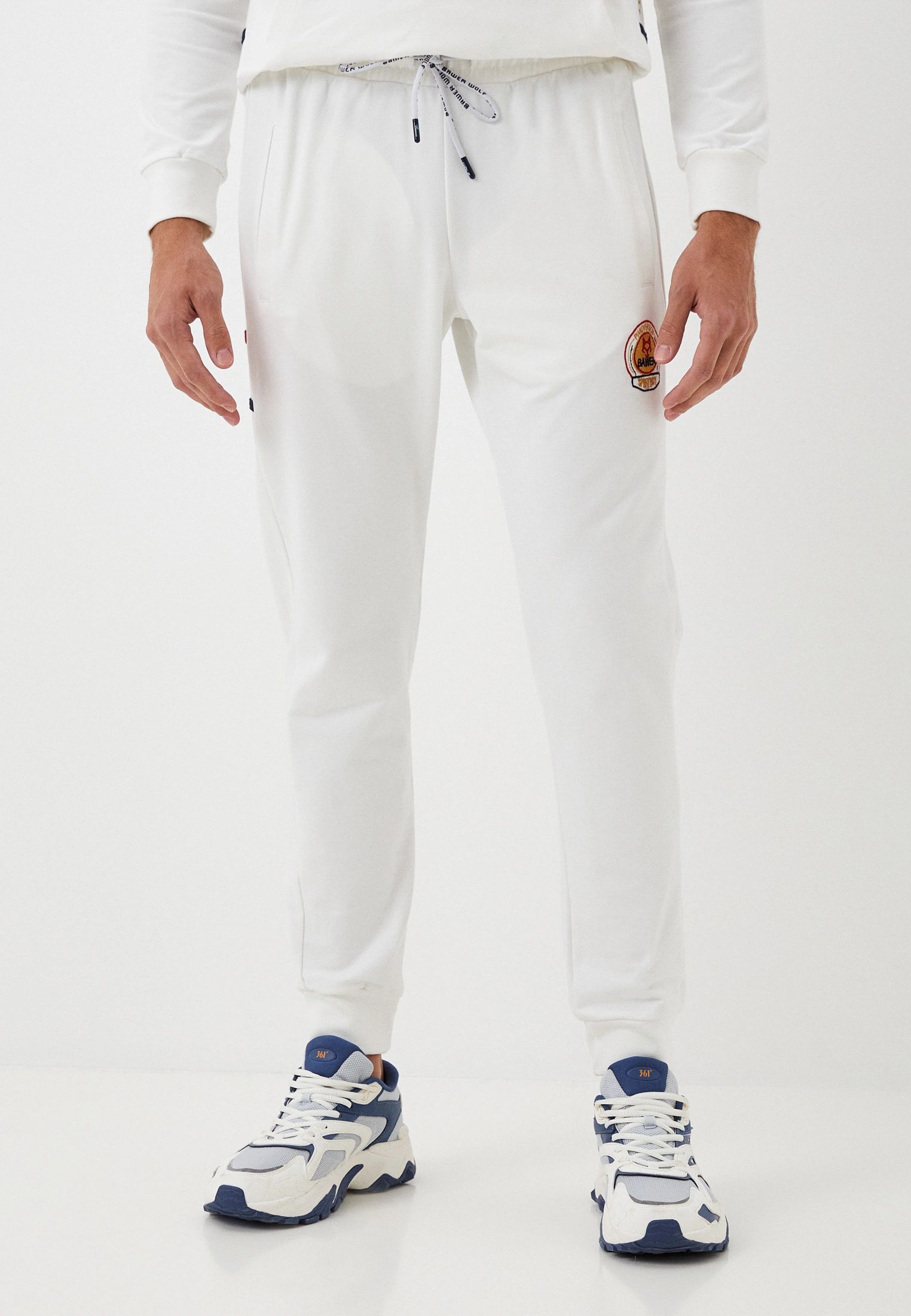 

Спортивные брюки мужские BAWER WB014 белые XXL, Белый, WB014