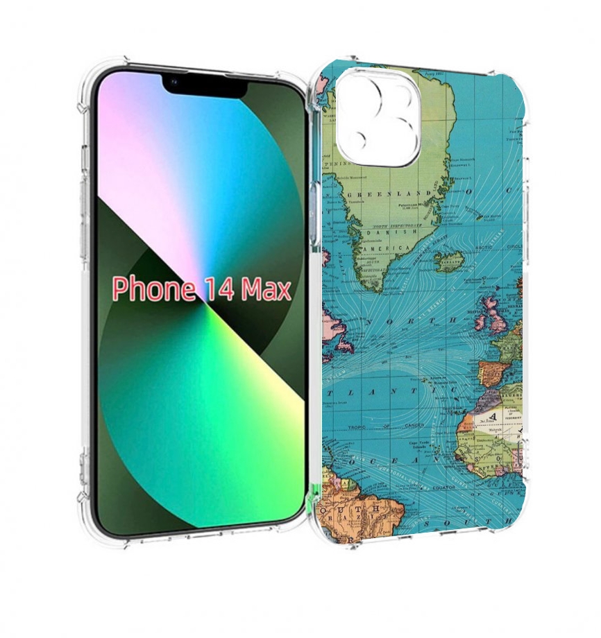 

Чехол MyPads старая карта земли для iPhone 14 Plus (6.7), Прозрачный, Tocco