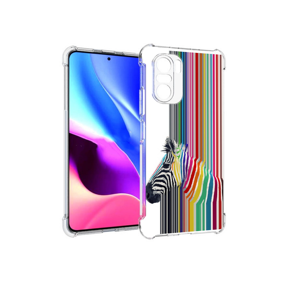 

Чехол MyPads Tocco для Xiaomi Redmi K40 радужная зебра (PT158239.260.565), Прозрачный, Tocco