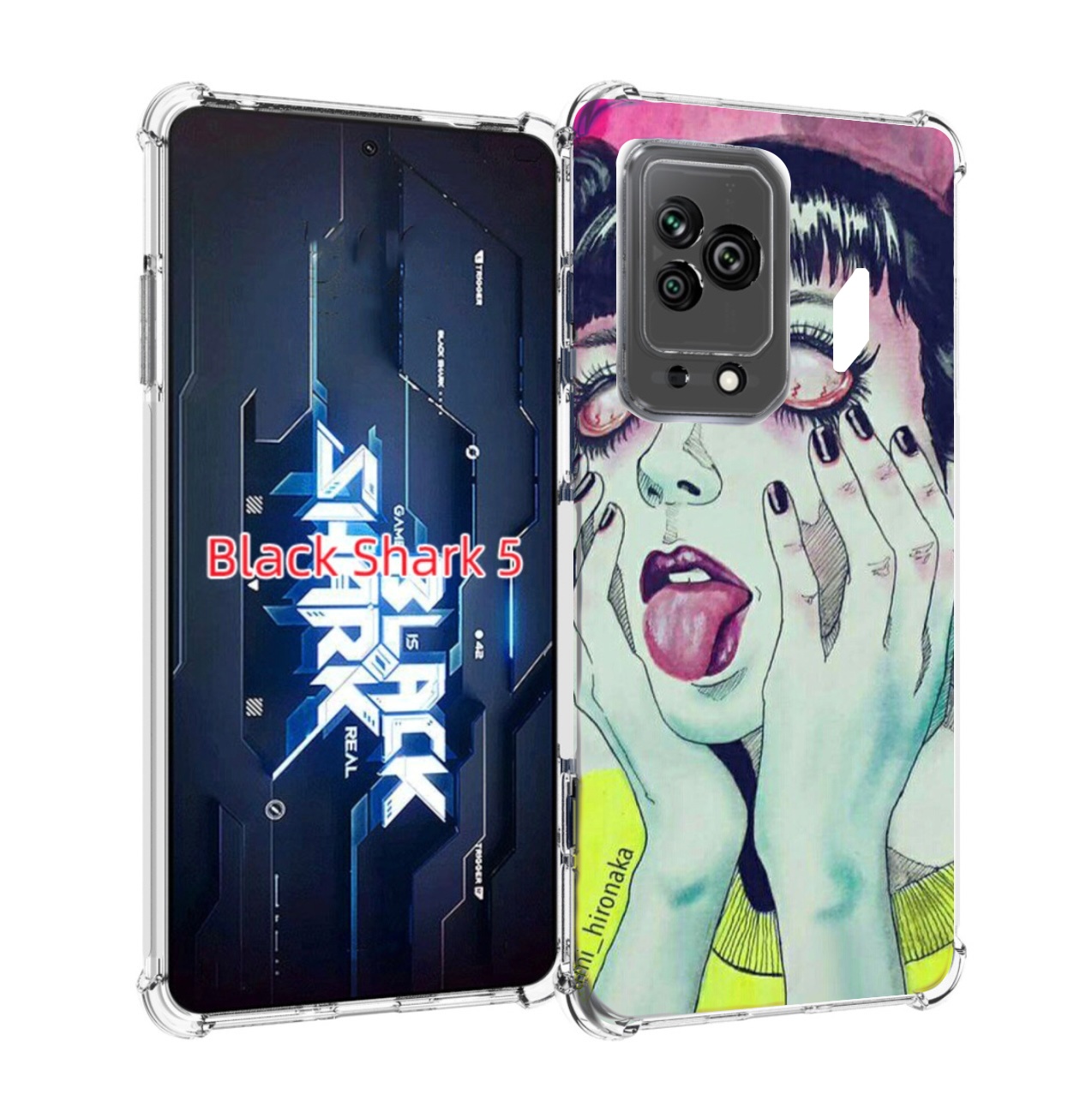 

Чехол MyPads девушка без зрачков для Xiaomi Black Shark 5, Прозрачный, Tocco