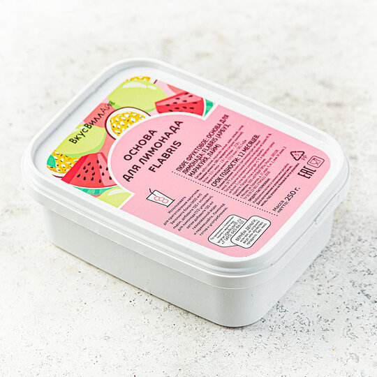 

Основа для лимонада ВкусВиллАйс арбуз маракуйя лайм замороженная 250 г
