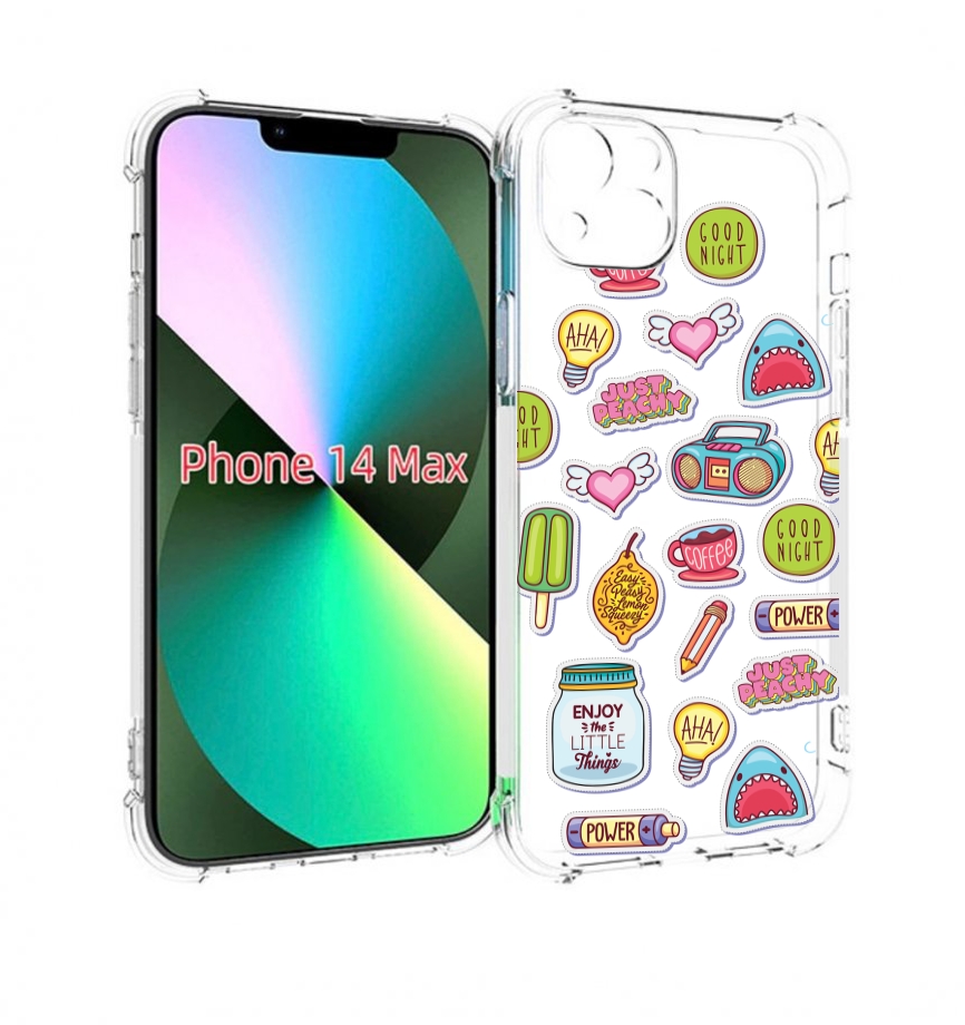 

Чехол MyPads стикер-пак для iPhone 14 Plus (6.7), Прозрачный, Tocco